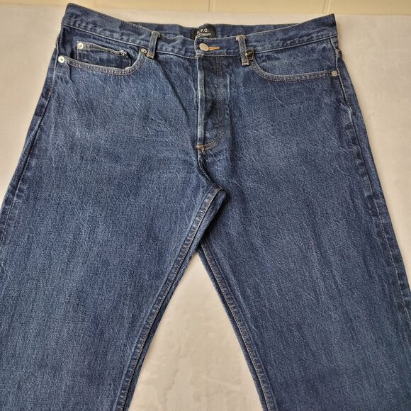 A.P.C. New Standard Classique Selvedge Men's Blue Denim Jeans Size 36x33 - Picture 3 of 10